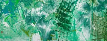 Qian Wu, Green Series , Untitled I, Mixed Media on paper,  50x130cm, 2023