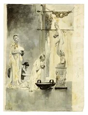 Raccolta di disegni originali per Le feste romane di Ruggero Bonghi illustrate da Giulio Aristide Sartorio e Ugo Fleres, 1891   lotto 321 (1)