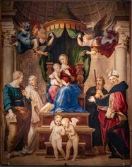Raffaello, La Madonna del Baldacchino, Pescia, opera