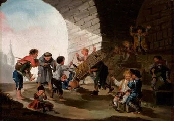 Bambini che giocano alla corrida, 1777-85