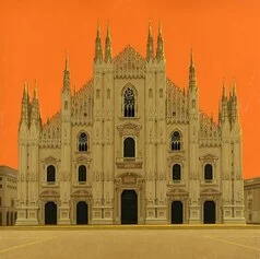 Reggio Mauro, Duomo, 2018, olio su tela, 80x80 cm