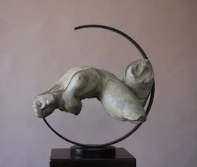 Rogerio Timoteo,2019, Tagide, scultura in  bronzo e acciaio 