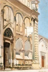 Telemaco Signorini, Santa Maria Novella (1860; olio su cartone; Collezione privata)