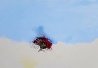 Roberto Pagnani, Tramonto, 2019, Smalti e tempere su tela, 50x70 cm