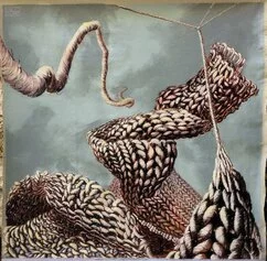 Trico(t)machia, Parigi, 1986, tempera e olio su tela, 150×150 cm, Collezione Leo Contini Lampronti