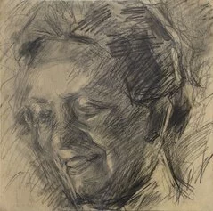 Umberto Boccioni, Studio per il ritratto della signora Meta Quarck, 1910, China su carta,28,5x 28,5 cm