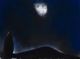 Alessandro Verdi: Notturno sul Carso con ritratto di Ungaretti sullo sfondo, 2024