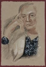 Yannis Tsaroukis, Ritratto di Luchino Visconti, pastello su carta, 49x33 cm. Ph. Fabio Fantini