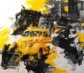 Yellow in the city, 90x100, 2021